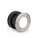floor recessed luminaire LED 18 R HIGH POWER round, rigid IP67, stainless steel, satined 