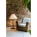 Faro Outdoor Stehleuchte SAIGON OUT ø66,3 cm, E27, IP44, Höhe 120cm, dunkelgrau, weiß matt