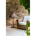 Faro Outdoor Stehleuchte SAIGON OUT ø66,3 cm, E27, IP44, Höhe 120cm, dunkelgrau, braun