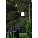 Faro Outdoor Pendelleuchte SAIGON OUT R17 E27, IP44, hellgrau mit Kegelkappe, weiß matt