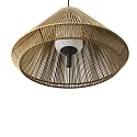 Outdoor Pendelleuchte SAIGON OUT C70 E27, IP44, mit Kegelabdeckung, dunkelgrau, ockergelb