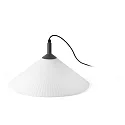 Pendelleuchte SAIGON OUT R55, E27, IP44, tragbar, grau, Schirm weiß