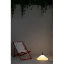 Faro Pendelleuchte SAIGON OUT R55, E27, IP44, tragbar, grau, Schirm weiß