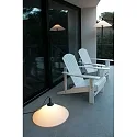 Faro Pendelleuchte SAIGON OUT R55, E27, IP44, tragbar, grau, Schirm weiß
