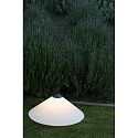 Faro Pendelleuchte SAIGON OUT R55, E27, IP44, tragbar, grau, Schirm weiß