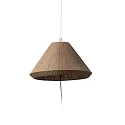 Outdoor Pendelleuchte SAIGON OUT T70, E27, IP44, tragbar, Lochkappenschirm grau, braun