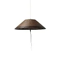 Outdoor Pendelleuchte SAIGON OUT W100, E27, IP44, tragbar, Lochkappenschirm grau, braun