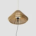 Faro Outdoor Pendelleuchte SAIGON OUT C70 E27, IP44, mit Lochabdeckung, tragbar, dunkelgrau, ockergelb