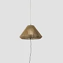 Faro Outdoor Pendelleuchte SAIGON OUT C70 E27, IP44, mit Lochabdeckung, tragbar, dunkelgrau, ockergelb