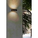 outdoor wall luminaire DORO 220 2 flames LED IP65, rust brown 