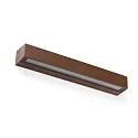 outdoor wall luminaire DORO 500 2 flames LED IP65, rust brown 