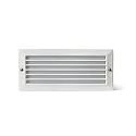 Outdoor LED Wand-Einbauleuchte STRIPE-1, IP54 IK07, mit Diffusor + Raster, 100-240V AC, 5W 3000K 70lm, weiß matt