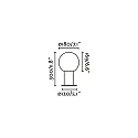 Faro Outdoor Tischleuchte MOON 300 1xE27, IP44, 100-240V, dunkelgrau, opal