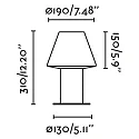 Faro outdoor luminaire MISTU 310 E27 IP44, dark grey, opal 