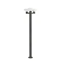 Outdoor Straßenlampe BLUB'S 3xE27, IP44, 214cm, dunkelgrau
