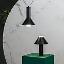Faro table lamp FUJI LED IP44, satined, black 