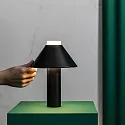 Faro table lamp FUJI LED IP44, satined, black 