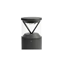 LED Wegeleuchte RUSH 250 360°, 14W, 2700K, 898lm, IP65, dunkelgrau