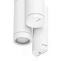 Faro outdoor wall luminaire STEPS 4 flames GU10 IP44, white matt 