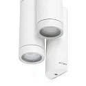 Faro outdoor wall luminaire STEPS 4 flames GU10 IP44, white matt 