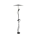 Outdoor LED Stehleuchte CLAP 1266 38°, 2x6W, 3000K, IP65, mit Schirm schwarz
