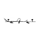 outdoor wall luminaire CLAP 3 flames LED IP65, black 