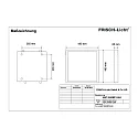 Frisch-Licht LED Aufbau-Panel, IP44 IK07, eckig, mikroprismatisch, schaltbar, weiß, 48x48cm, 19W 4000K 2400lm
