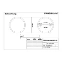 Frisch-Licht LED Aufbau-Downlight, IP20, rund, flach, opal, schaltbar, weiß, Ø 30cm, 24W 3000K 1900lm