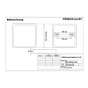 Frisch-Licht LED Downlight, square, 18W, 3000K, 1500lm, IP20, opal, white
