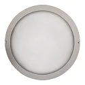 LED Außenwandleuchte Ø27cm, IP65, 10W, 3000K, 1200lm, rund, Abdeckung opal, silber