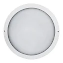LED Außenwandleuchte Ø27cm, IP65, 10W, 4000K, 1200lm, rund, Abdeckung opal, weiß