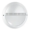 LED Außenwandleuchte Ø27cm, IP65, 8W, 4000K, 900lm, mit Gitter, rund, Abdeckung opal, weiß