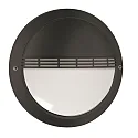 LED Außenwandleuchte Ø27cm, IP65, 12W, 4000K, 1400lm, mit Gitter, rund, Abdeckung opal, schwarz