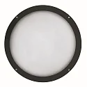 LED Außenwandleuchte Ø39,5cm, IP65, 14W, 3000K, 2000lm, rund, Abdeckung opal, schwarz