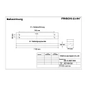 Frisch-Licht LED Aufbau-Rasterleuchte, asymmetrisch, IP20, weiß, 119cm, 30W 4000K 3800lm, schaltbar