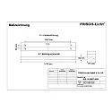 Frisch-Licht LED Aufbau-Rasterleuchte, asymmetrisch, IP20, weiß, 147cm, 40W 4000K 5000lm, schaltbar