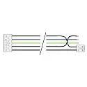 Durchgangsverdrahtung 5x 2.5 mm² für Feuchtraum Wannenleuchte, Serie 9166, 66.2cm