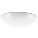 Abdeckung für LED Wand-/Deckenleuchte, Ø 48cm, bombiert, IK08, PC, seidenmatt