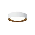 LED Wand-/Deckenleuchte PREMIUM ARCHITEKTUR, Ø 30,8cm, 18W, 4000K, 2100lm, IP40, IK02, DALI/Touch, weiß/kupferbraun