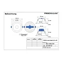 Frisch-Licht LED Einbau-Downlight, IP20 IK02, rund, Reflektor facettiert, UGR<19, schaltbar, weiß, Ø 12cm, 10W 3000K 1000lm 90°