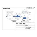 LED Recessed Downlight, 10W, 3000K, 1000lm, IP20, UGR < 19, white