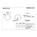 Frisch-Licht LED Einbau-Downlight, IP54 IK06, rund, schaltbar, weiß / opal, Ø 14cm, 12W 3000K 1100lm 95°
