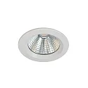 LED Einbau-Downlight, IP44 IK07, rund, Ø14.5cm, max. 700mA (exkl. BG), dimmbar, weiß / Glas klar, 24W 5000K 3100lm 24°