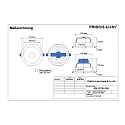 Frisch-Licht LED Einbau-Downlight, IP20 IK02, rund, Reflektor hochglänzend, UGR <19, schaltbar, weiß, Ø 17cm, 10W 4000K 1000lm 60°