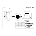 Frisch-Licht LED Einbau-Downlight, IP44 IK02, rund, rückversetzt, opal, DALI dimmbar, weiß, Ø 9cm, 8W 3000K 800lm 90°