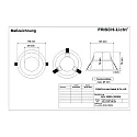 Frisch-Licht LED Einbau-Downlight, IP44 IK02, rund, rückversetzt, opal, DALI dimmbar, weiß, Ø 17cm, 18W 3000K 1800lm 90°