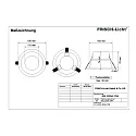 Frisch-Licht LED Einbau-Downlight, IP44 IK02, rund, rückversetzt, opal, schaltbar, weiß, Ø 19cm, 15W 4000K 1700lm 90°