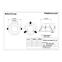 Frisch-Licht LED Einbau-Downlight, IP44 IK02, rund, rückversetzt, opal, schaltbar, weiß, Ø 22cm, 22W 4000K 2400lm 90°
