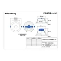 LED Einbau-Downlight, IP20 IK02, rund, Reflektor facettiert, UGR<19, schaltbar, weiß, Ø 22cm, 30W 3000K 3000lm 90°