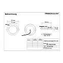 Frisch-Licht LED Einbau-Downlight, IP54 IK06, rund, DALI dimmbar, weiß / opal, Ø 23cm, 25W 4000K 2100lm 95°
